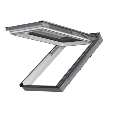 Okno aluminiowo-tworzywowe trzyszybowe FAKRO PPP-X MAX P50 w kolorze białym rozmiar 66x118 kolor RAL 7016